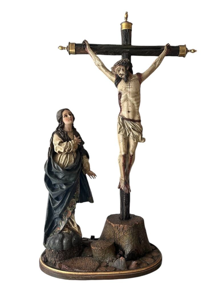 Guatemalan Mystery de Escuela Guatemalteca - Polychromed wood, Siglo XVIII