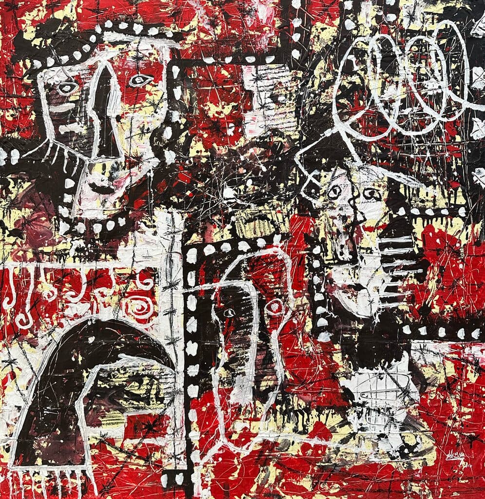 Untitled de Alejandro Santiago - Mixed media on canvas, 2010