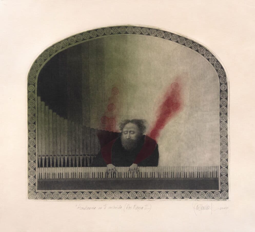 Acordancia en ti sostenido (Ars Magna II) de Alfredo Castañeda - Lithograph, 2000