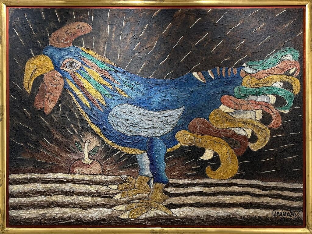 Gallo de Javier Arevalo - Oil and sand on canvas, 1998