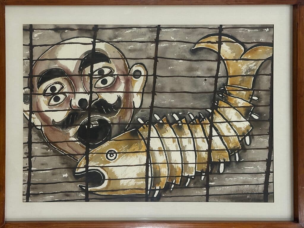 Pescado de Javier Arevalo - Watercolor on paper, 1988