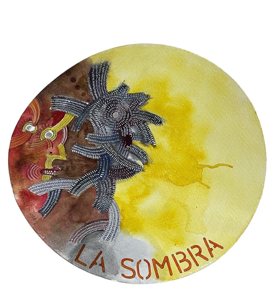 La Sombra de Ernesto Loza - Mixed Media on paper, 2020s