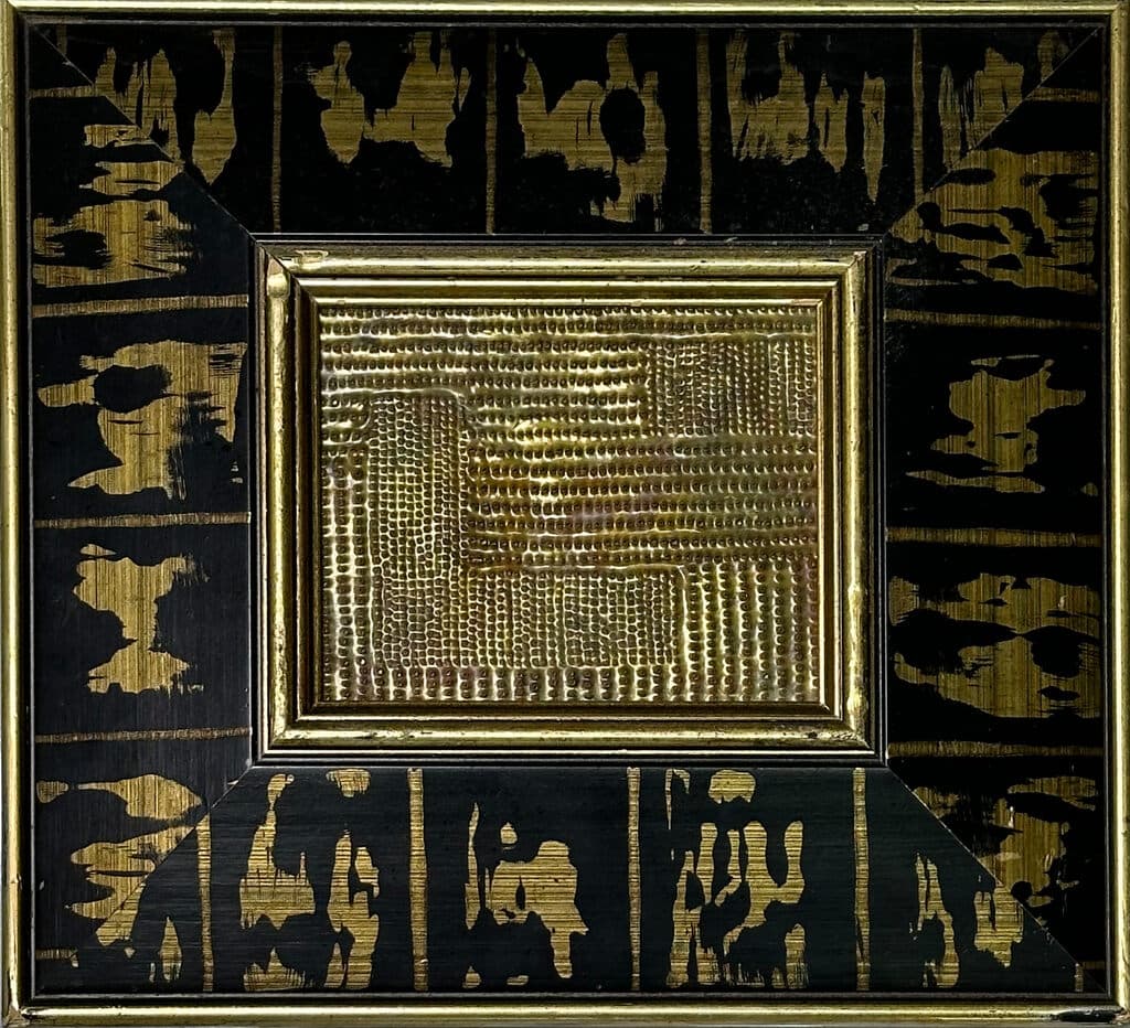 Mensaje de Mathias Goeritz - Hammered brass and metal fasteners on board, 1960´s