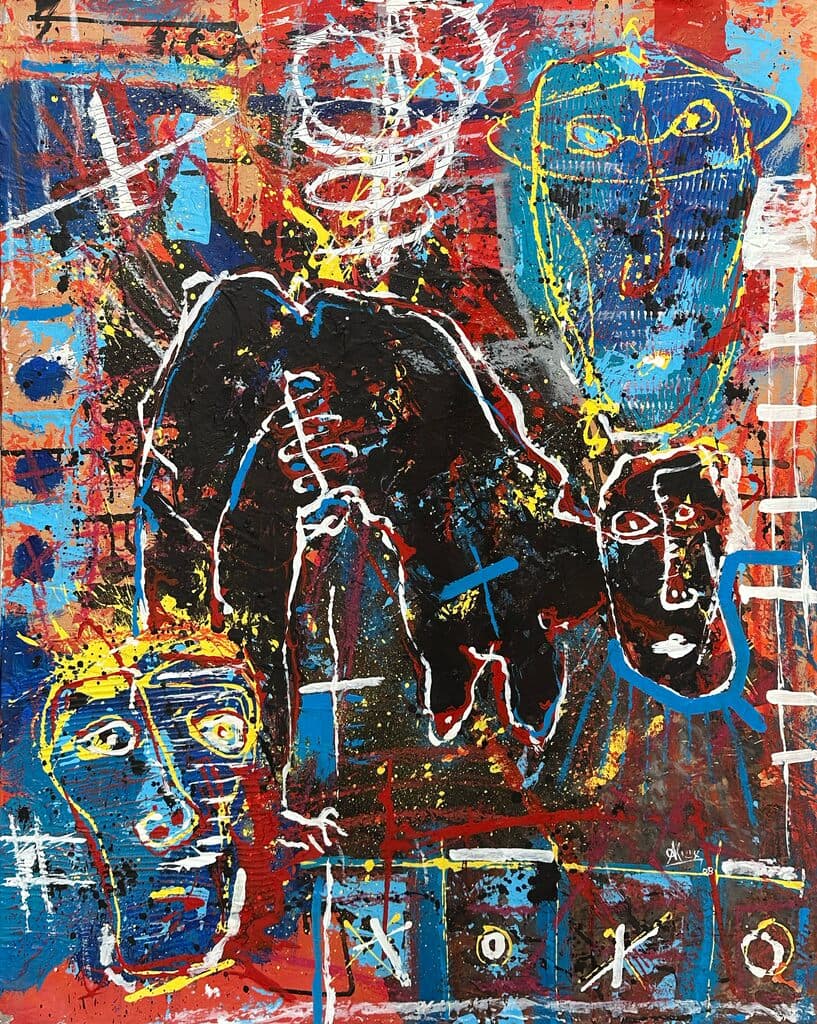 Sin título de Alejandro Santiago - Mixed media on canvas, 2008