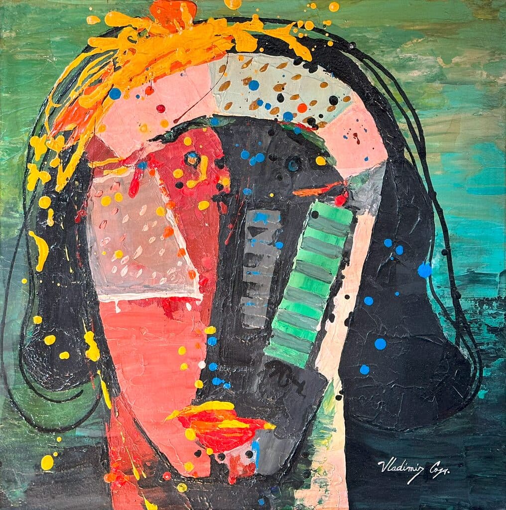 Self Portrait de Vladimir Cora - Acrylic on wood, 2000-2010