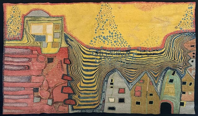 Gobelino de Friedensreich Hundertwasser