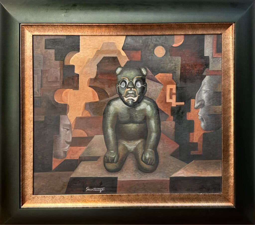 Precolumbian Figures de Roberto Montenegro - Oil on canvas, 1960s