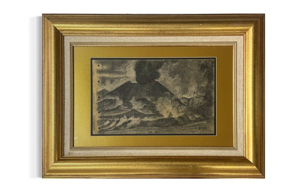 El Paricutín de Dr. Atl - Charcoal on paper, 1940s