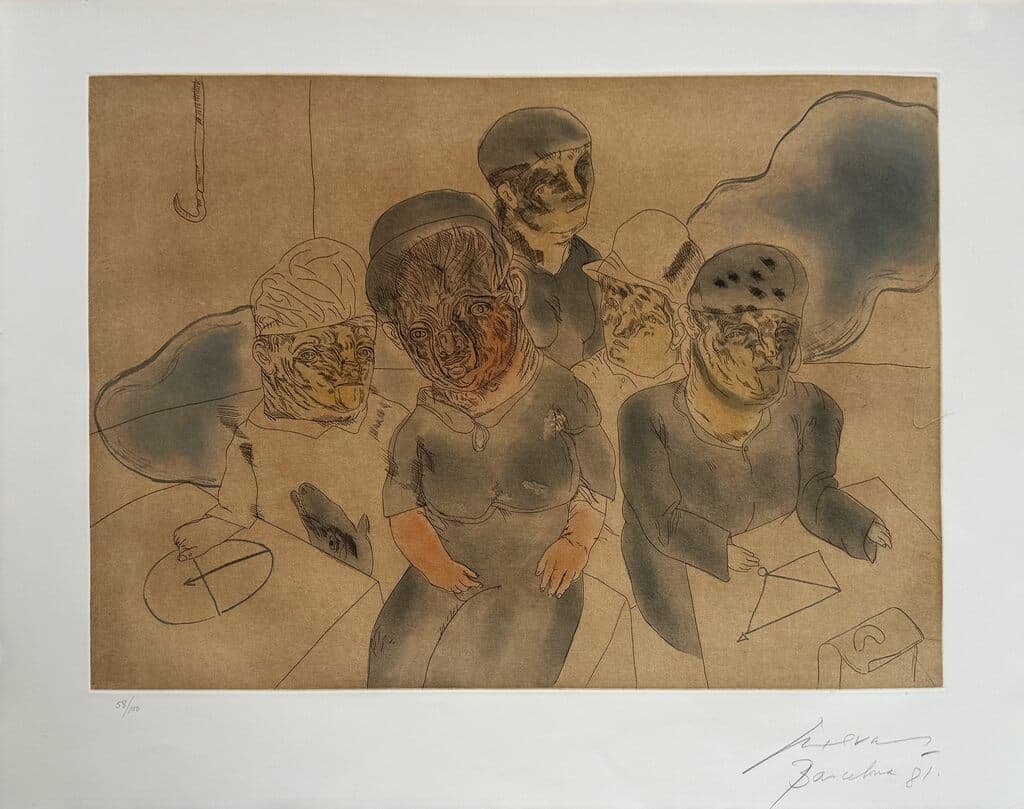 Sin título de José Luis Cuevas - Lithograph, 1981