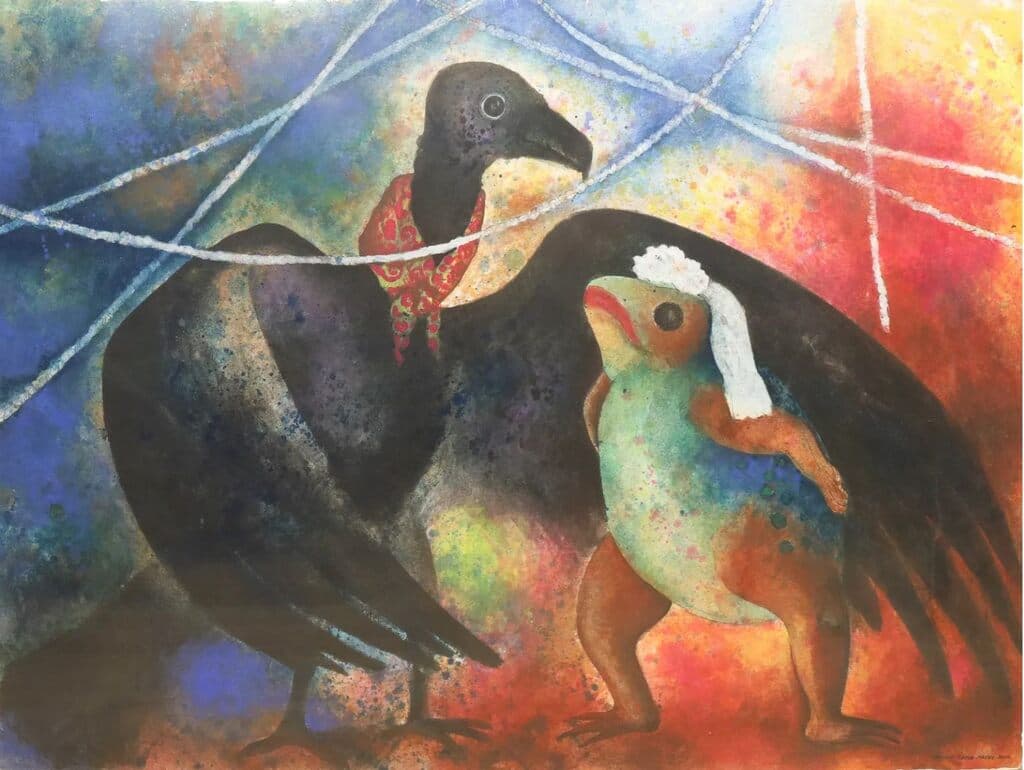 Promesa de amor de Mariano Pineda Matus - Gouache on paper, 2000