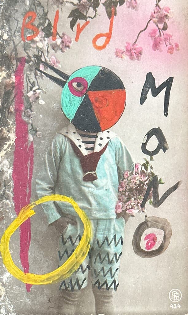 Sin título de Leobardo Huerta - Vintage photograph intervened with paint, pen and ink, 1972
