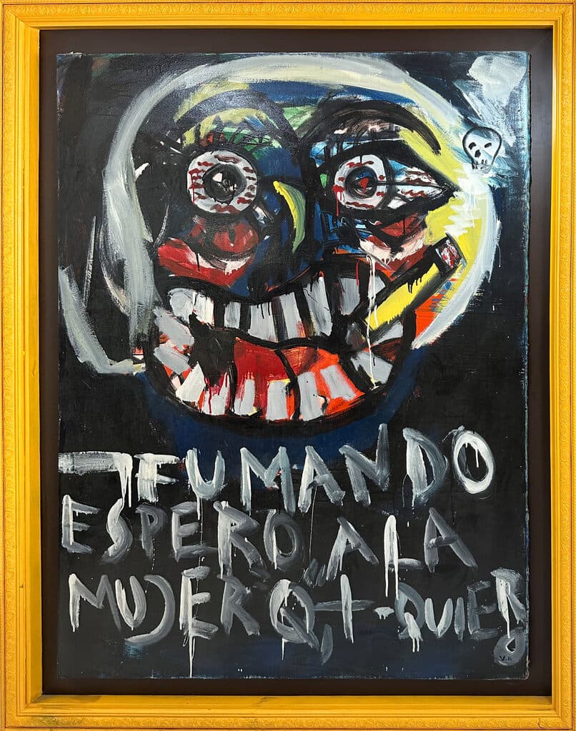 Fumando de Víctor Hugo Pérez - Oil on canvas, 1990s-2000s
