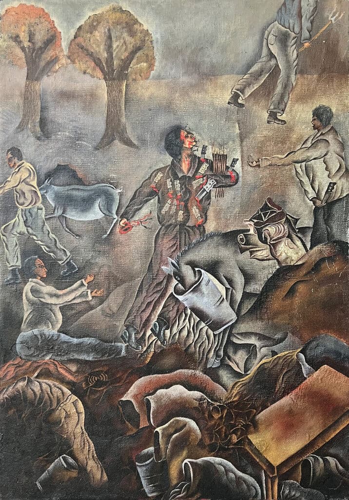 Sin título de Filemón Santiago - Oil on canvas, 1977
