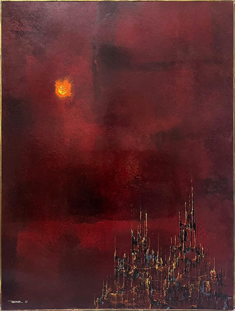 Sin título de Leonardo Nierman - Acrylic on board, 1963