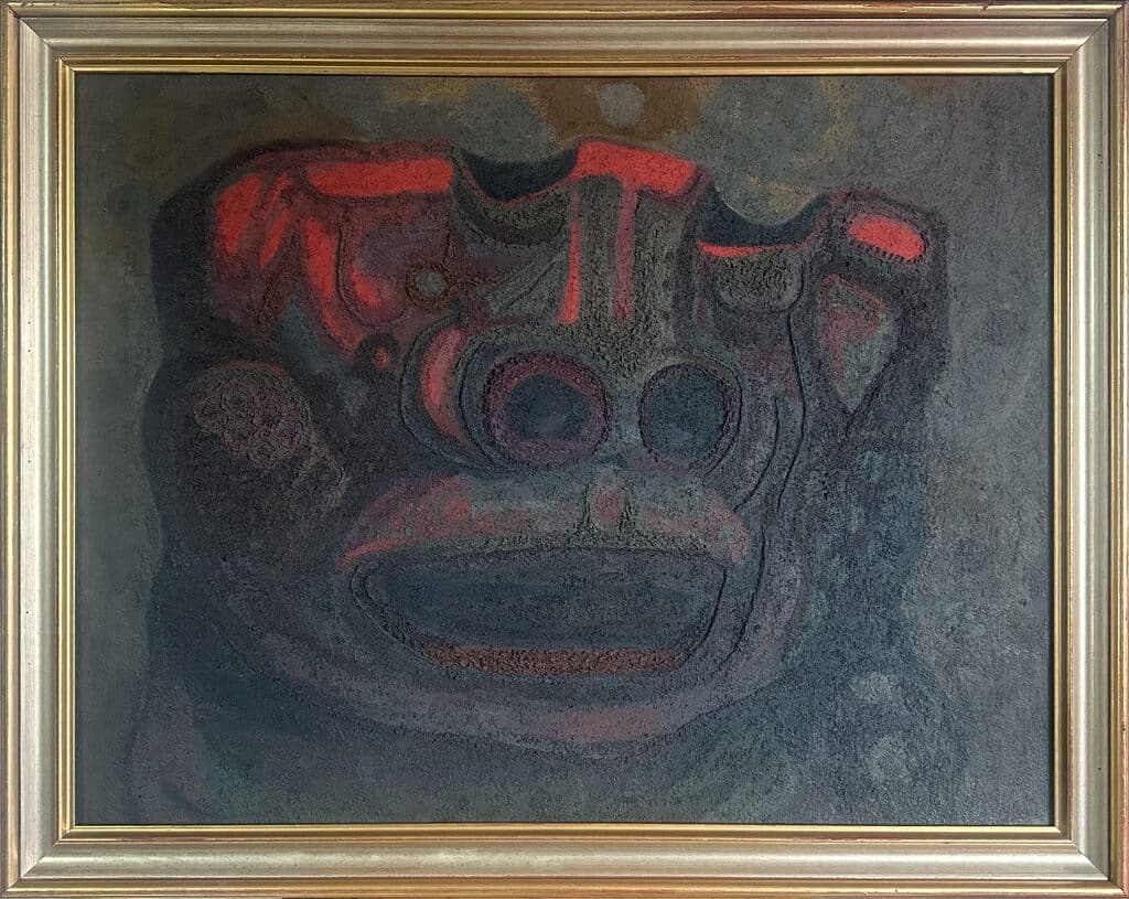 El Coloso de Rafael Coronel - Oil and sand on canvas, 1960s