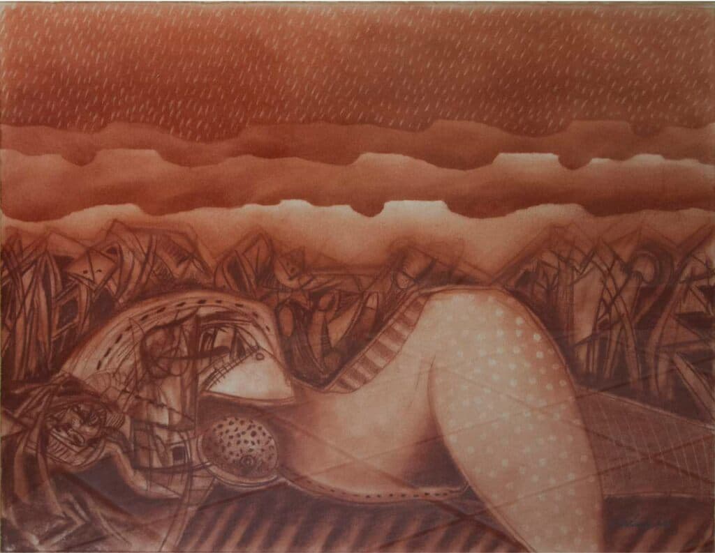 El Sueño de Vladimir Cora - Sanguine on paper, 1995