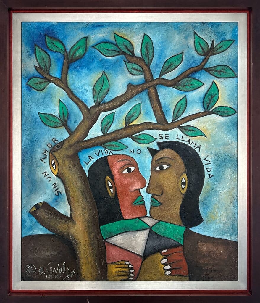 Sin Un Amor La Vida No Se Llama Vida de Javier Arevalo - Oil and sand on canvas, 2019