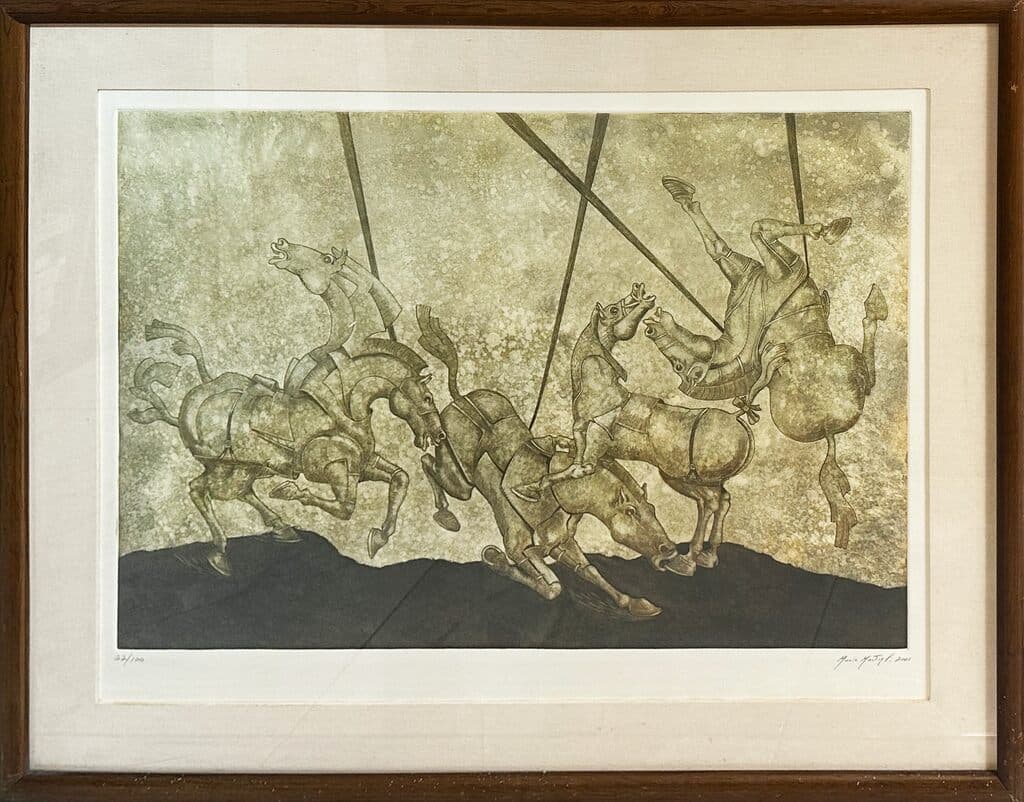 Caballos de Mario Martín del Campo - Lithograph, 2001