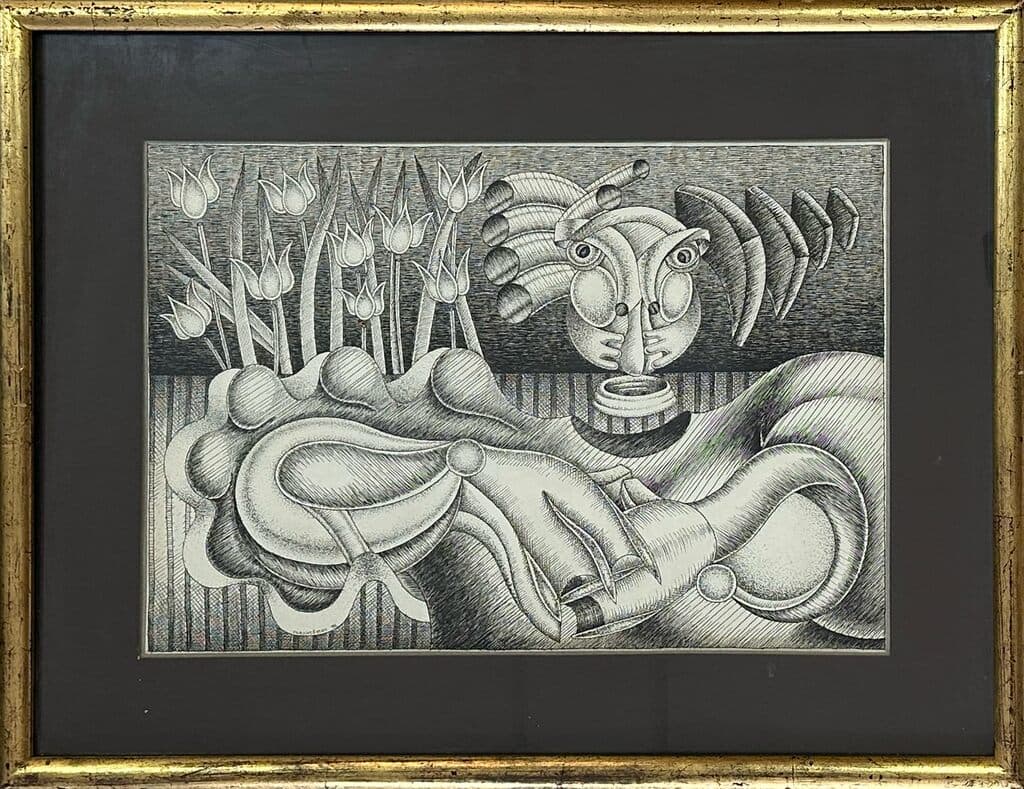Sin título de Cuauhtémoc García - Ink on paper, 1990