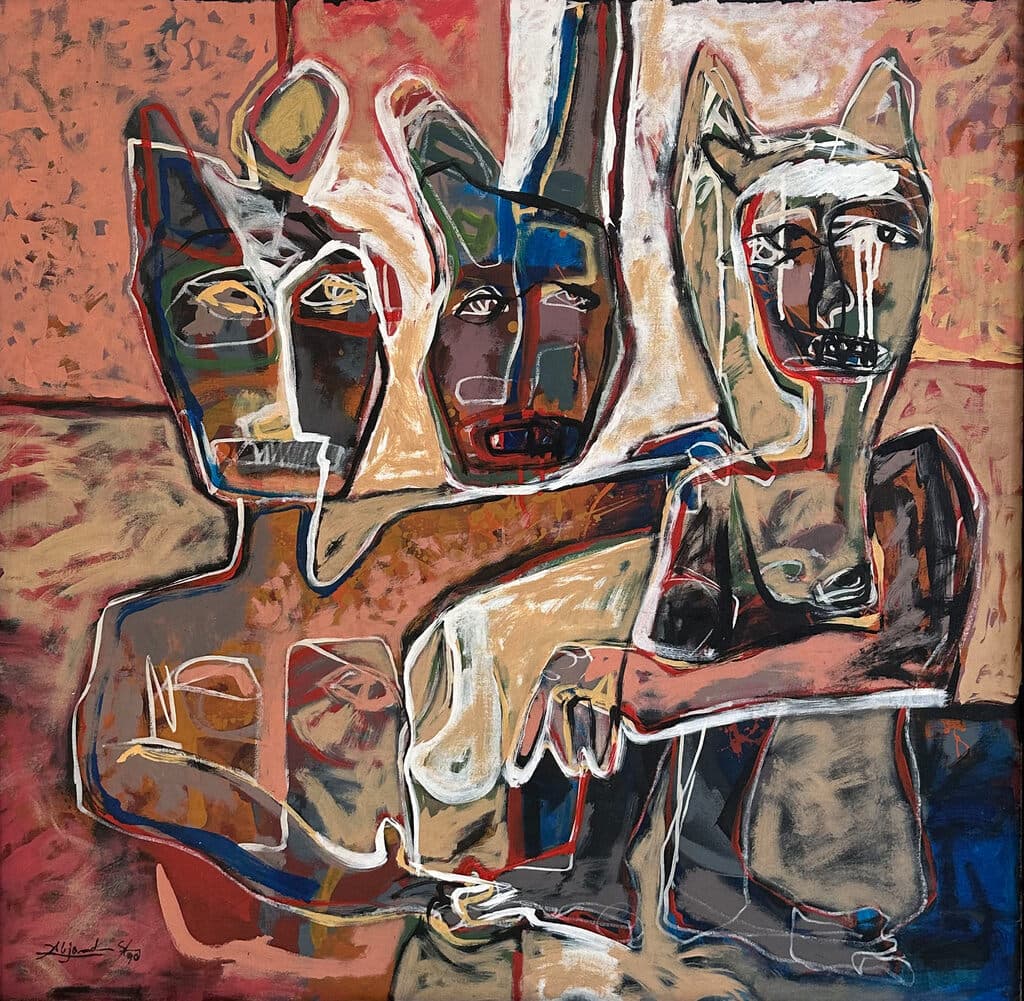 Sin título de Alejandro Santiago - Oil on canvas, 1990