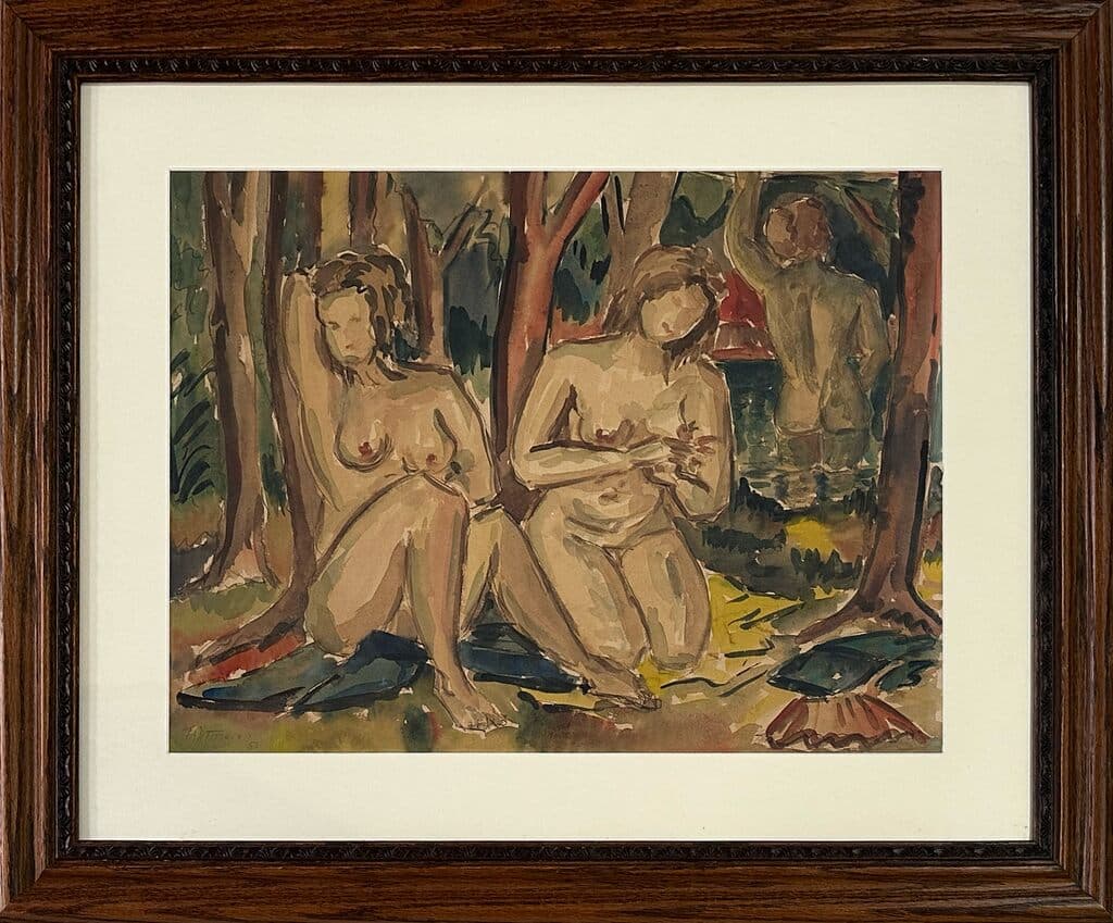 Untitled de Unknown Artist - Watercolor on paper, 1953