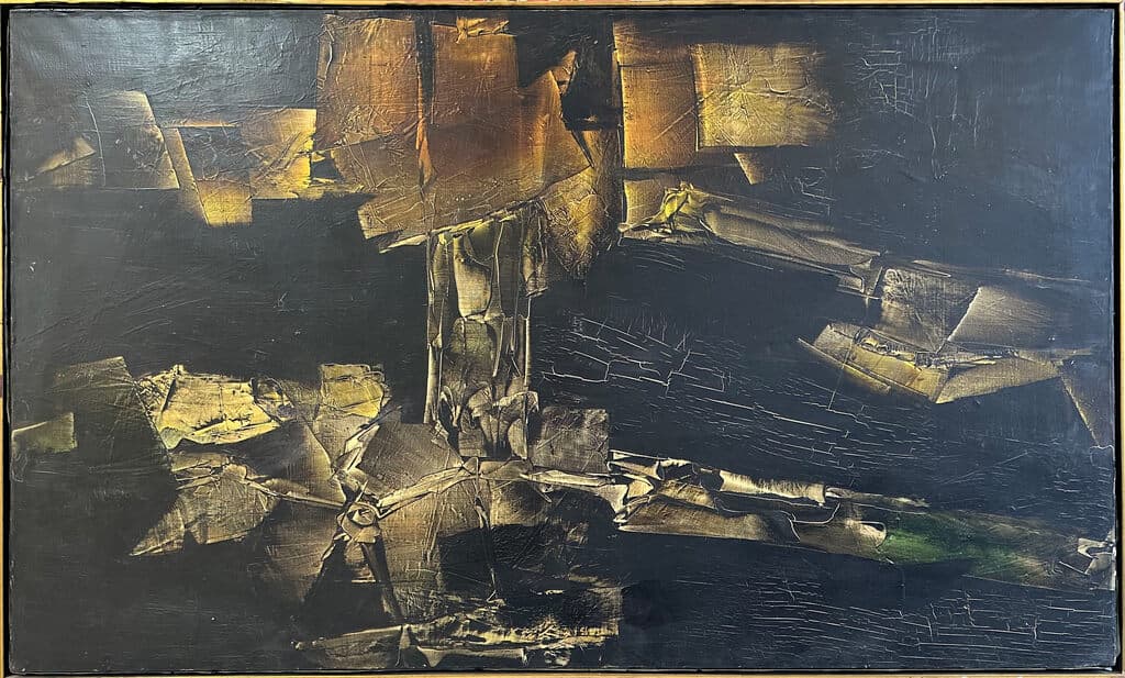 Composición Geometrica de Fernando García Ponce - Oil on canvas, 1966