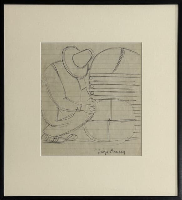 Portrait of a man (Basketweaver) de Diego Rivera