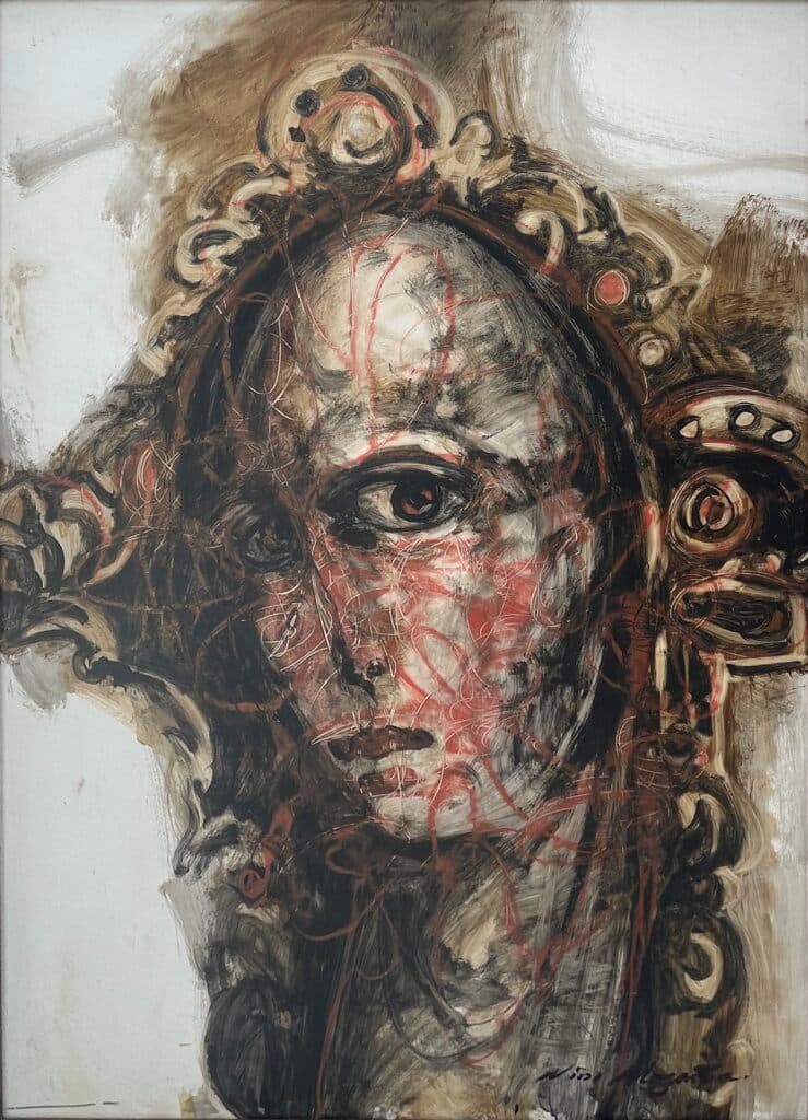Rostro de Nino Magaña - Oil on wood, 2012