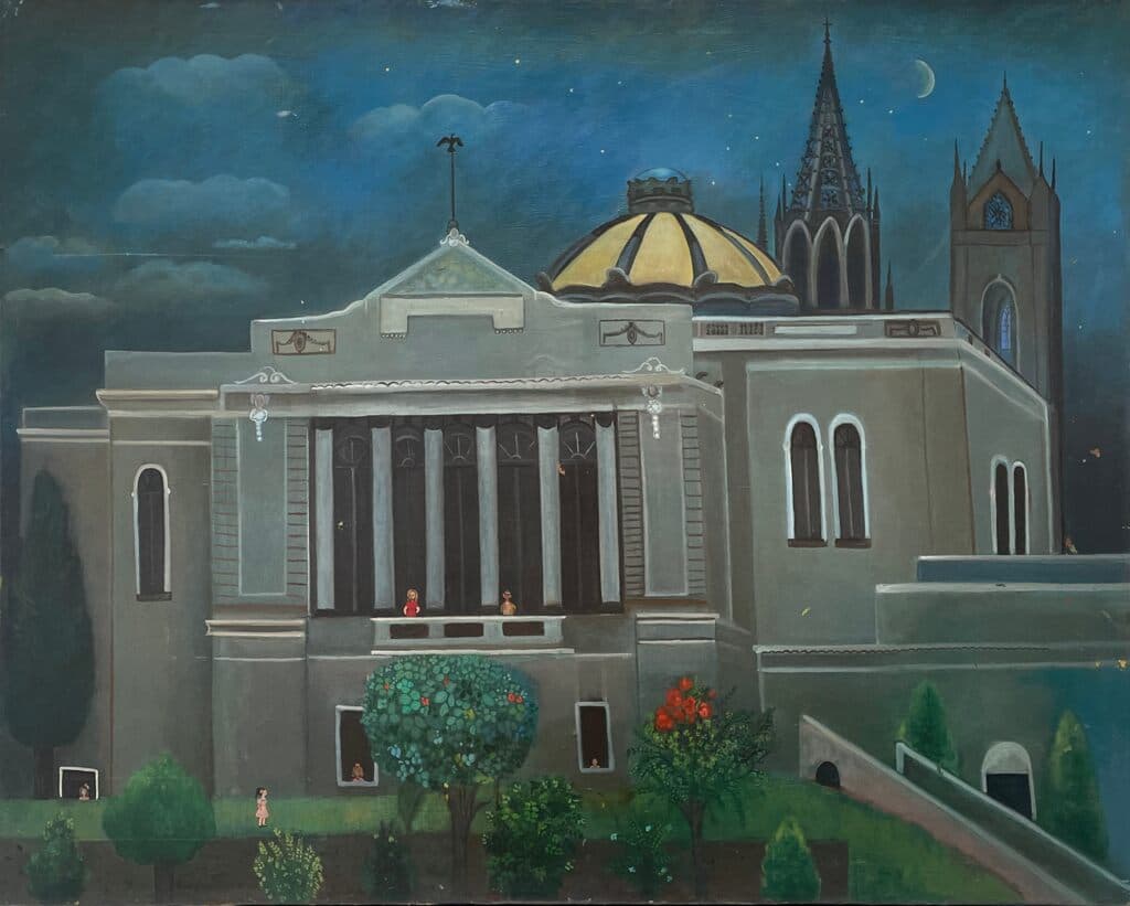 Vista de Universidad de Guadalajara de Guadalupe Sierra - Oil on canvas, 1979-1990