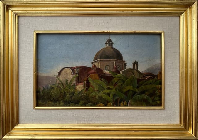 Church with Palm Trees de José Arpa Perea