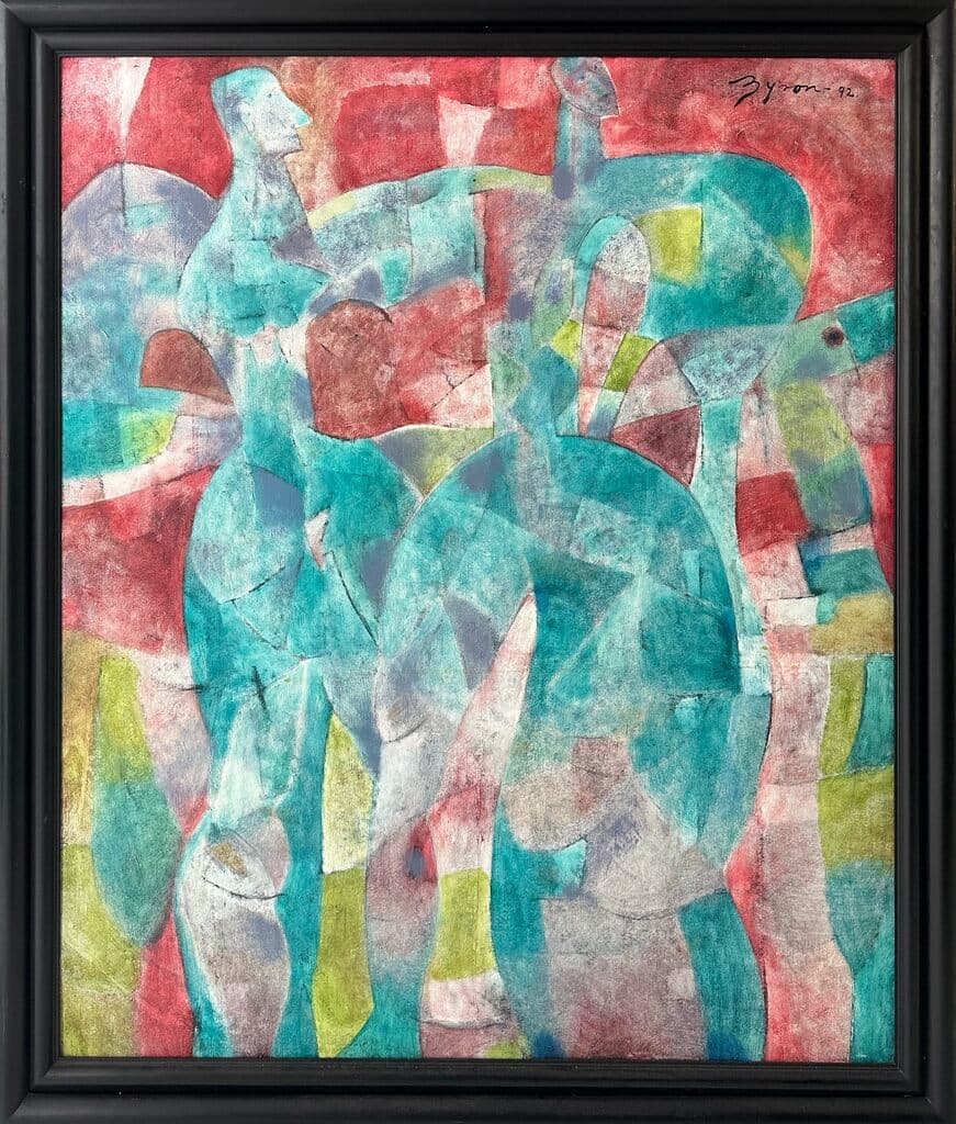 Sin título de Byron Galvez - Oil on masonite, 1992