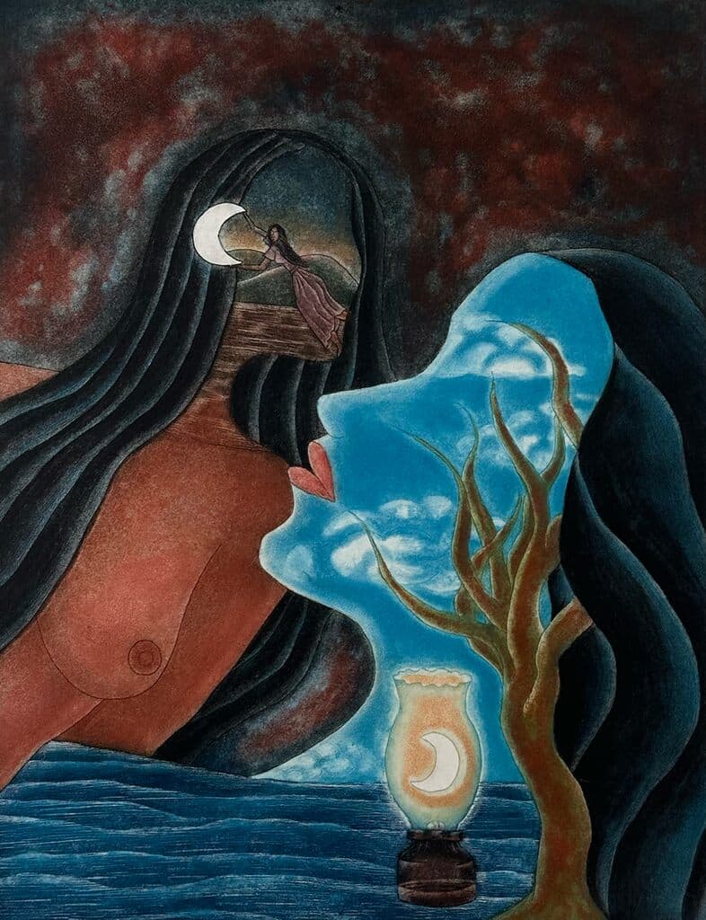 Existencia Femenina de Justina Fuentes - Etching