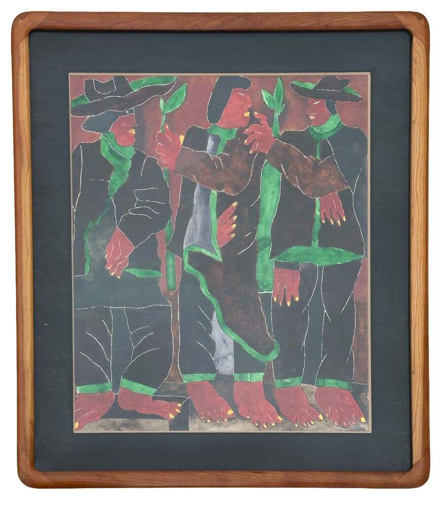 Untitled, Personajes de Javier Arevalo - Mixed media on paper