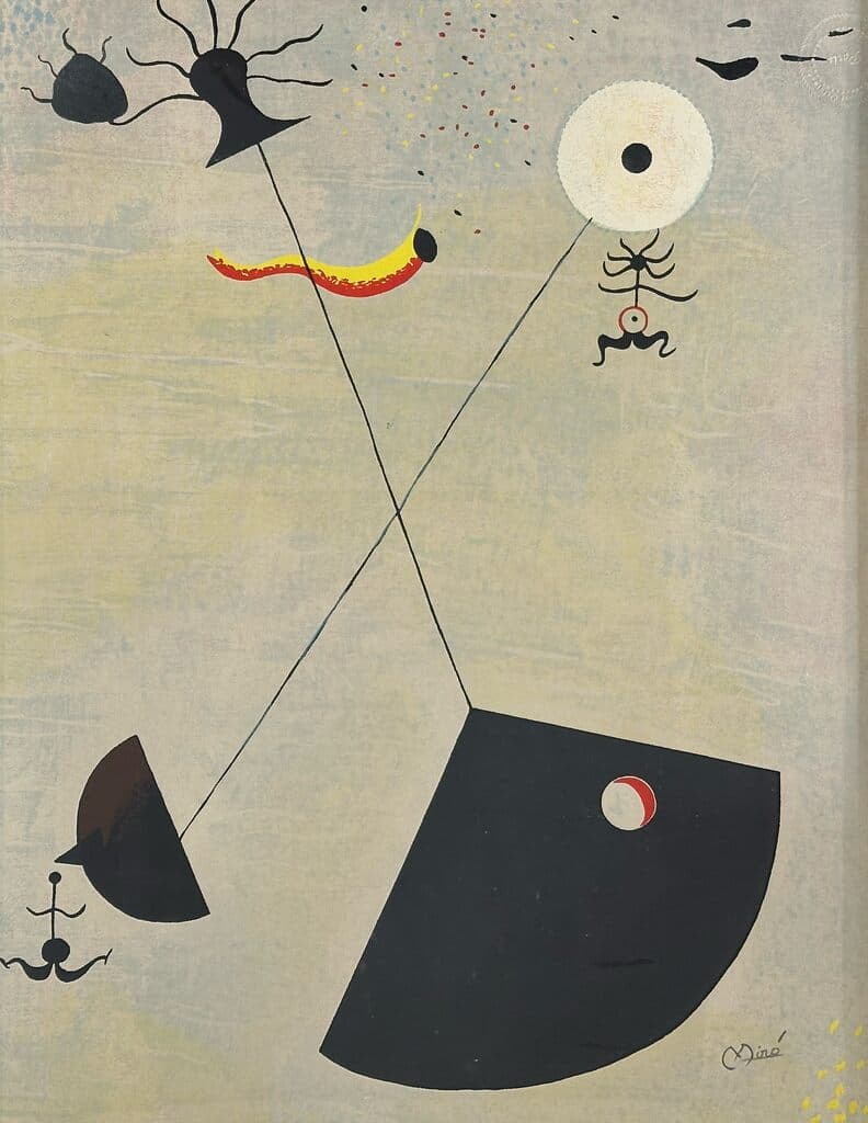 Maternity de Joan Miró - Mixed media on paper