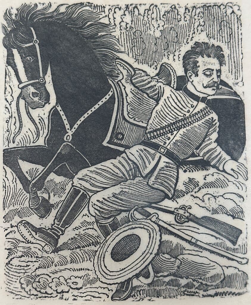 Original Woodcut on Rice Paper de José Guadalupe Posada - Woodcut print on handmade paper, Circa 1890