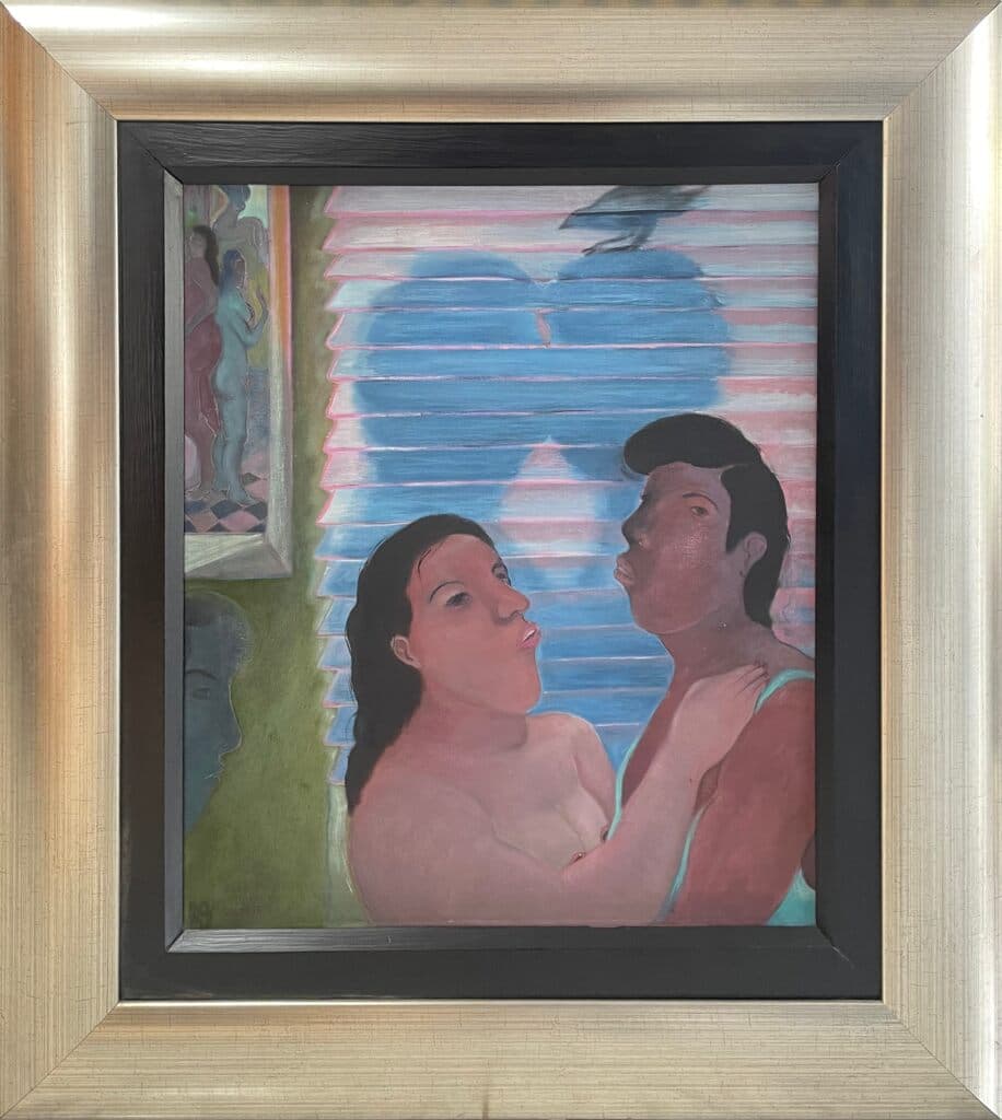 El Beso de Luis Valsoto - Oil on canvas, 1989