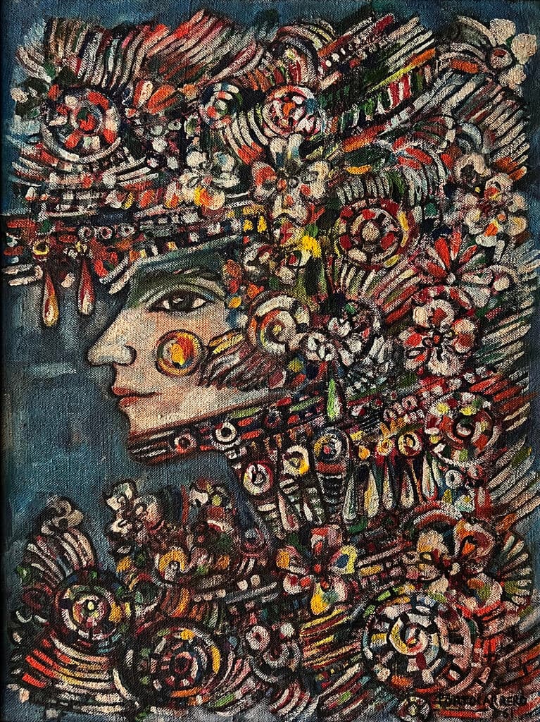 Flora de René Portocarrero - Oil on canvas, 1961