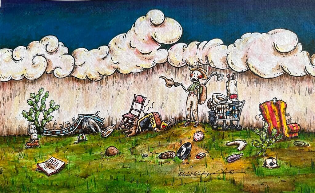 Basurero de Rafael Rodriguez - Ink on paper, 2020s