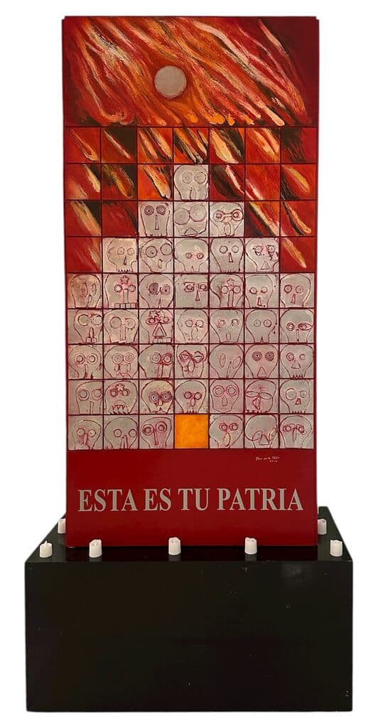 Esta es tu Patria de Paco de la Peña - Mixed media on wood, 2016