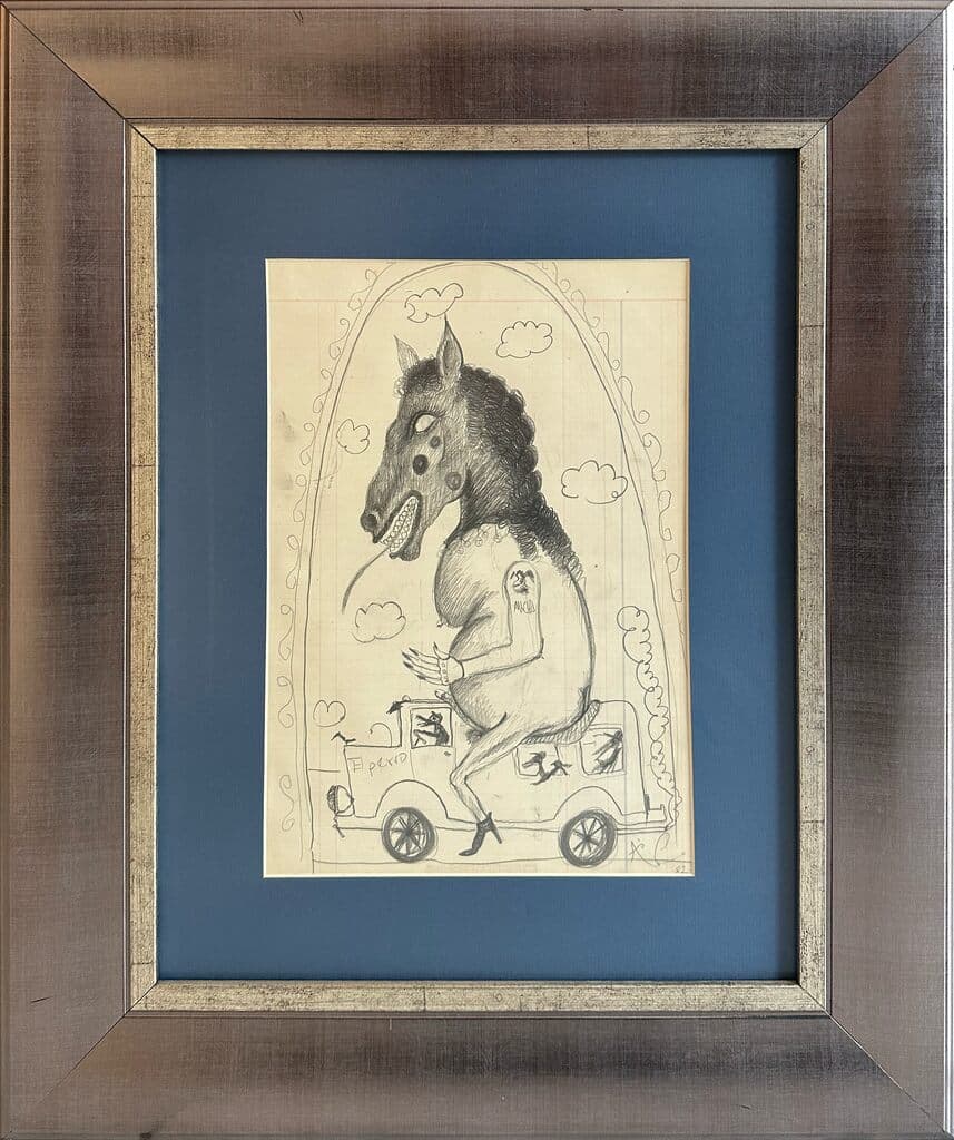 Untitled, Macho de Alejandro Colunga - Graphite on paper, 1982
