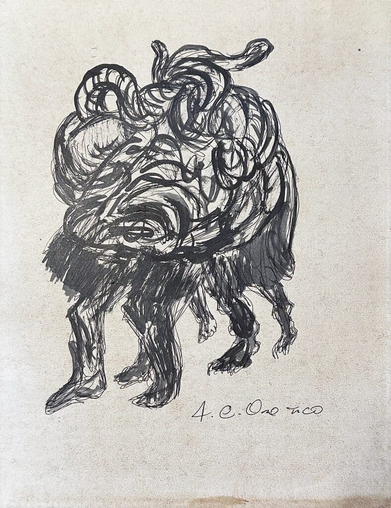 El Diablo de José Clemente Orozco - Ink on paper, 1945