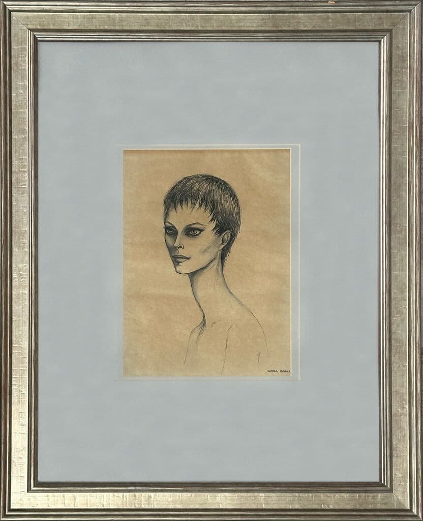 Selfportrait de Sofía Bassi - Ink and watercolor on paper