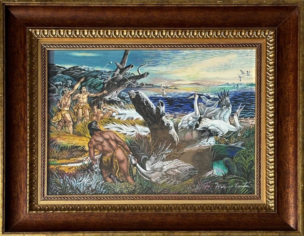 Fantasy Landscape de Federico Cantu - Prismacolor on paper, 1980s