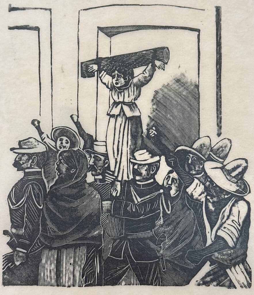 Original Woodcut on Rice Paper de José Guadalupe Posada - Woodcut print on handmade paper, Circa 1890