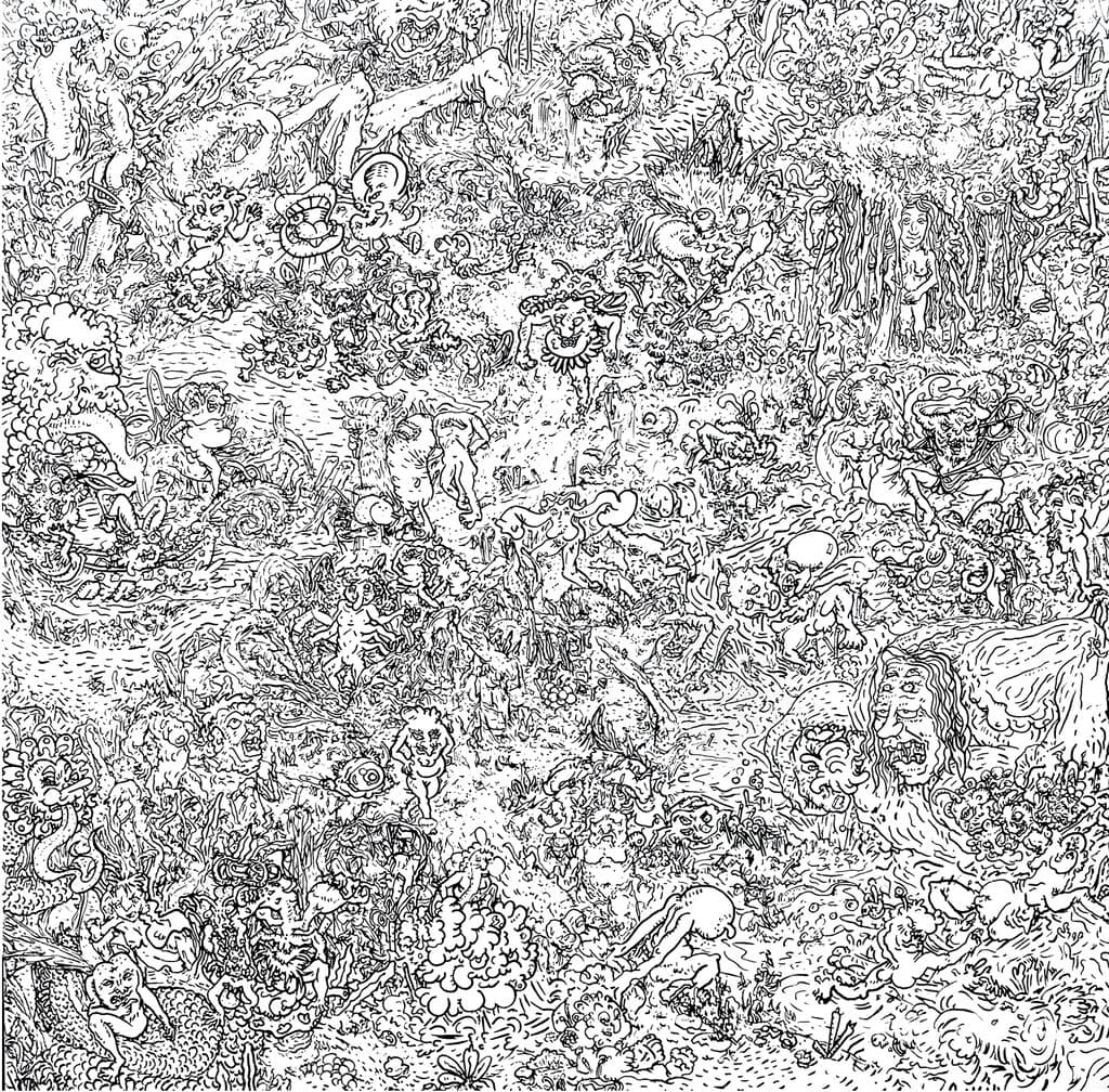 Cirrosis de Pedro Delgado "Pit" - Ink on canvas, 2026