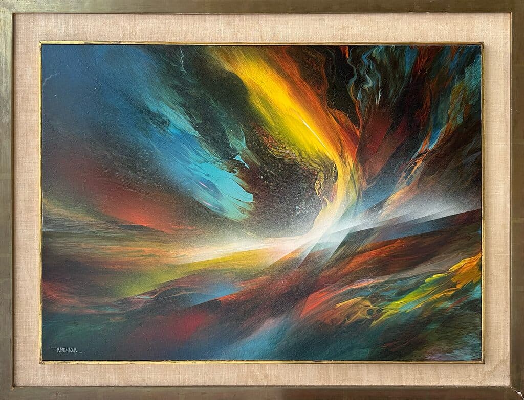 Untitled de Leonardo Nierman - Pyroxylin on masonite