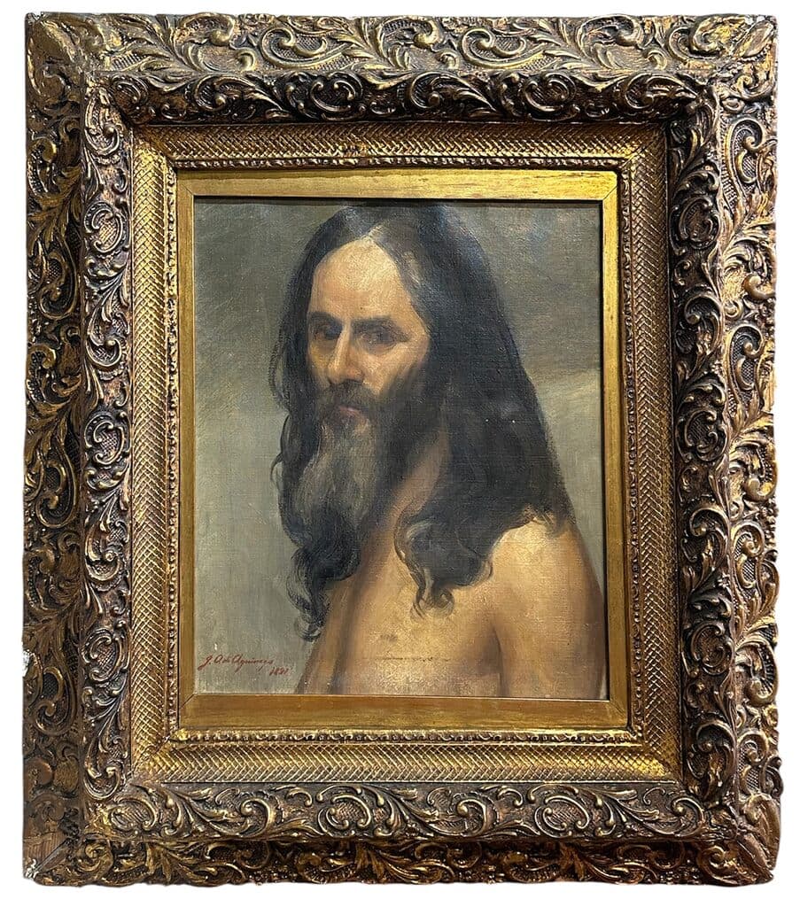 Retrato de Hombre de José Othón de Aguinaga - Oil on canvas, 1897