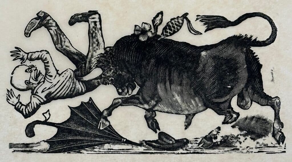 Original Woodcut on Rice Paper de José Guadalupe Posada - Woodcut print on handmade paper, Circa 1890