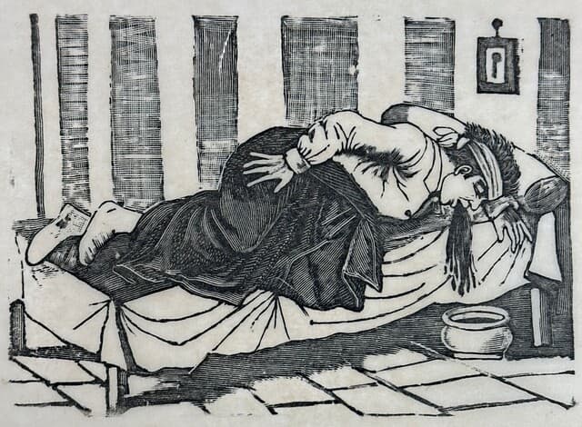 Original Woodcut on Rice Paper de José Guadalupe Posada - Woodcut print on handmade paper, Circa 1890
