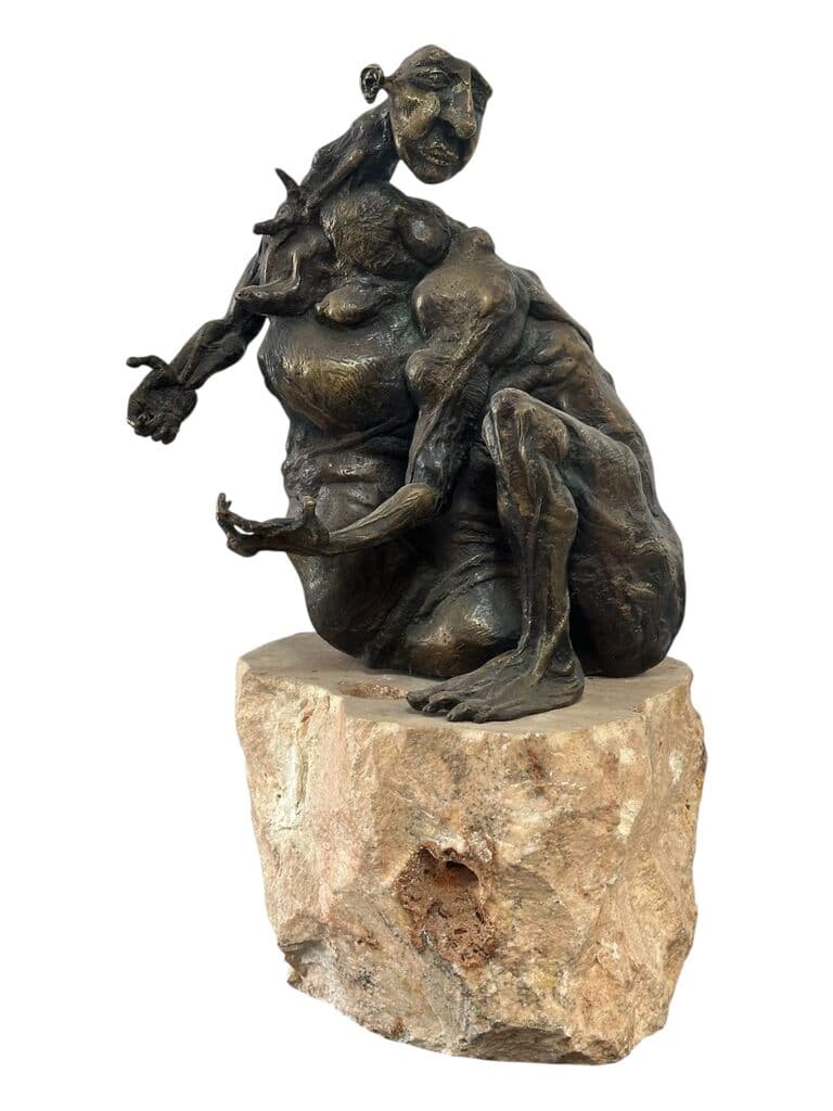 Sin título de Gilberto "El Infeliz" Ortega - Bronze on stone base